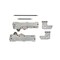 Rev-A-Shelf Accessory, ABS, Gray, 3.5 in W, 1.75 in H, 9 in D, 9 in L, Gray 4WC-TOKIT-18 - alternate 2